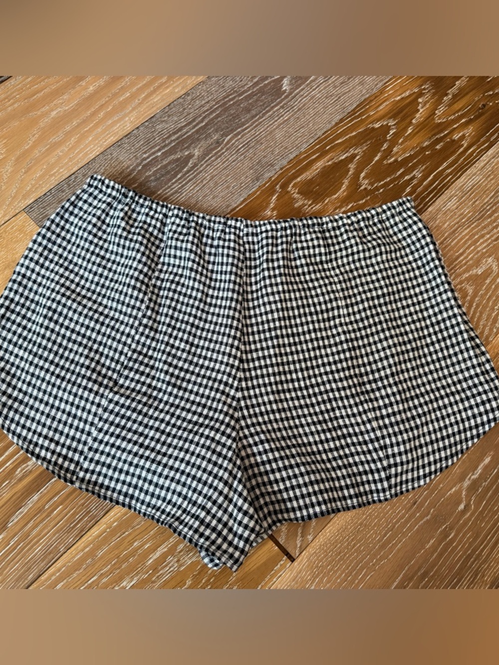 Reformation Tiffie Linen Shorts black checked nwot - Picture 9 of 9